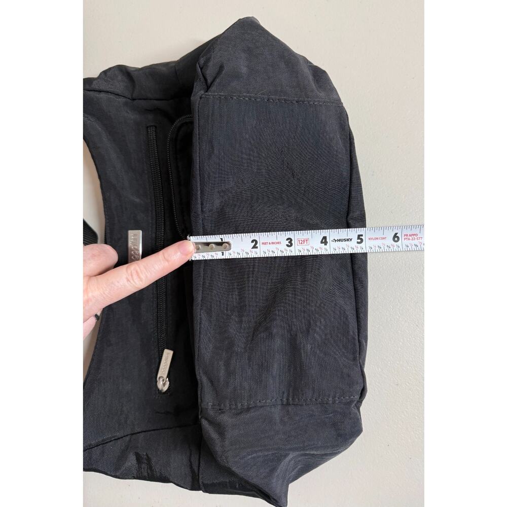 Baggallini Everyplace Crossbody Purse Shoulder Bag Black Nylon Gray Lining - Picture 6 of 7